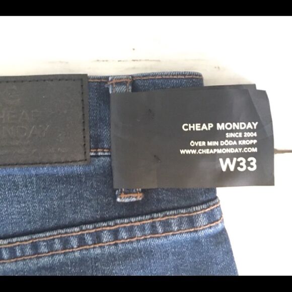 Cheap Monday Short Skin Denim Jean Shorts - Picture 5 of 11